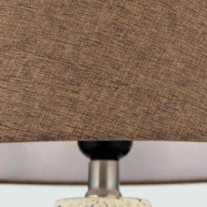 Stolná lampa MASAI 1xE27/40W/230V keramika hnedá/béžová