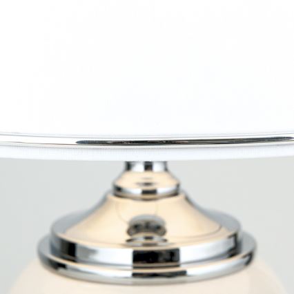 Stolná lampa OVUM 1xE27/40W/230V 48 cm keramika biela/lesklý chróm