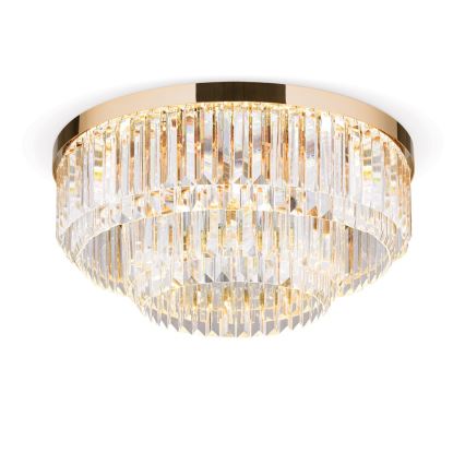 LED Stmievateľné krištáľové stropné svietidlo PRISM LED/80W/230V pr. 55 cm 24K zlatý