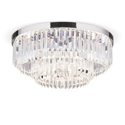 LED Stmievateľné krištáľové stropné svietidlo PRISM LED/80W/230V pr. 55 cm lesklý chróm