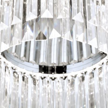 LED Stmievateľné krištáľové stropné svietidlo PRISM LED/80W/230V pr. 55 cm lesklý chróm