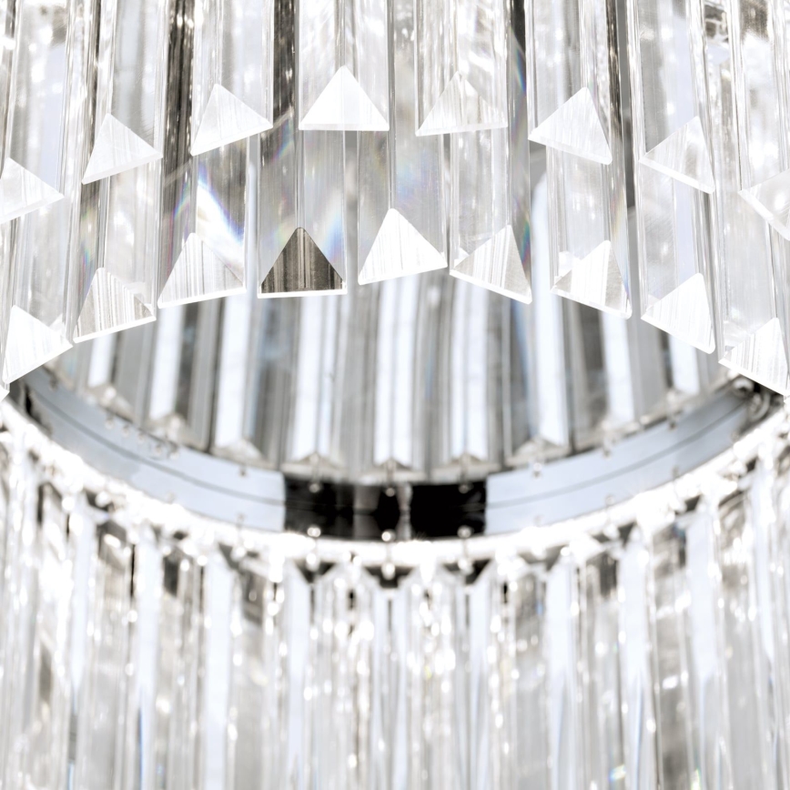 LED Stmievateľné krištáľové stropné svietidlo PRISM LED/80W/230V pr. 55 cm lesklý chróm