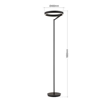 Stmievaná LED stojacia lampa KOLK LED/40W/230V 2700/4000K čierna