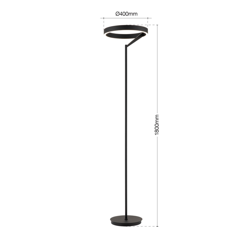 Stmievaná LED stojacia lampa KOLK LED/40W/230V 2700/4000K čierna