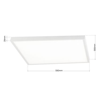 LED stmievateľné stropné svietidlo DISC LED/46W/230V 2700/3000/4000K 59x59 cm biela