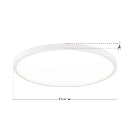 LED Stmievateľné stropné svietidlo DISC LED/46W/230V 2700/3000/4000K priem. 60 cm biela