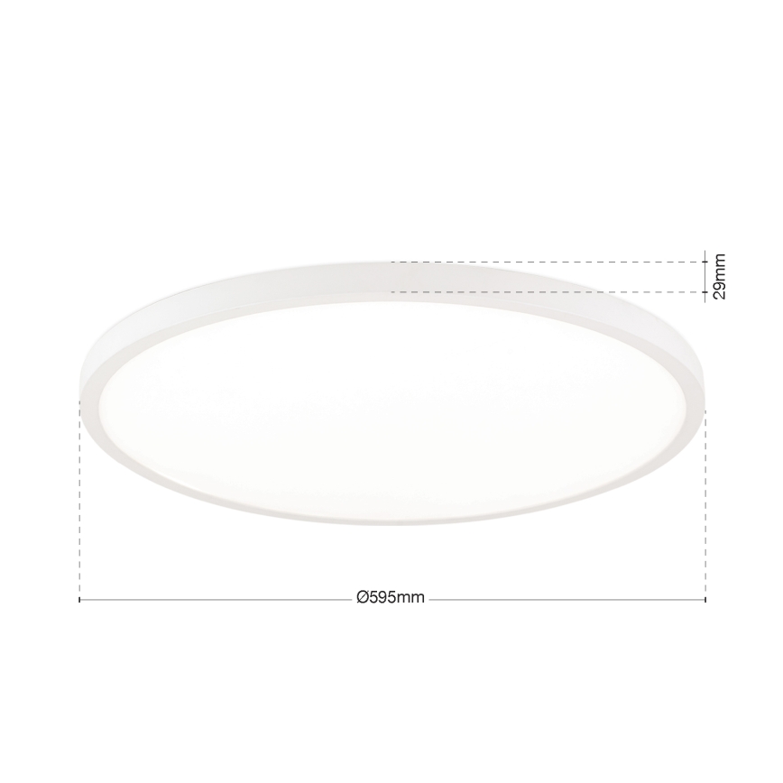 LED Stmievateľné stropné svietidlo DISC LED/46W/230V 2700/3000/4000K priem. 60 cm biela