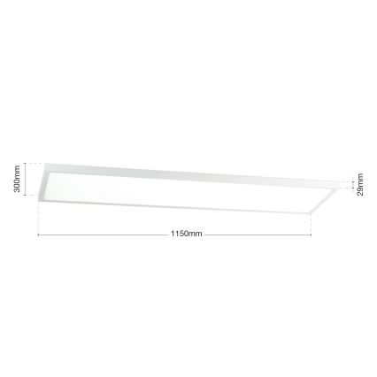 LED stmievateľný prisadený panel DISC LED/40W/230V 2700/3000/4000K 115x30 cm biely