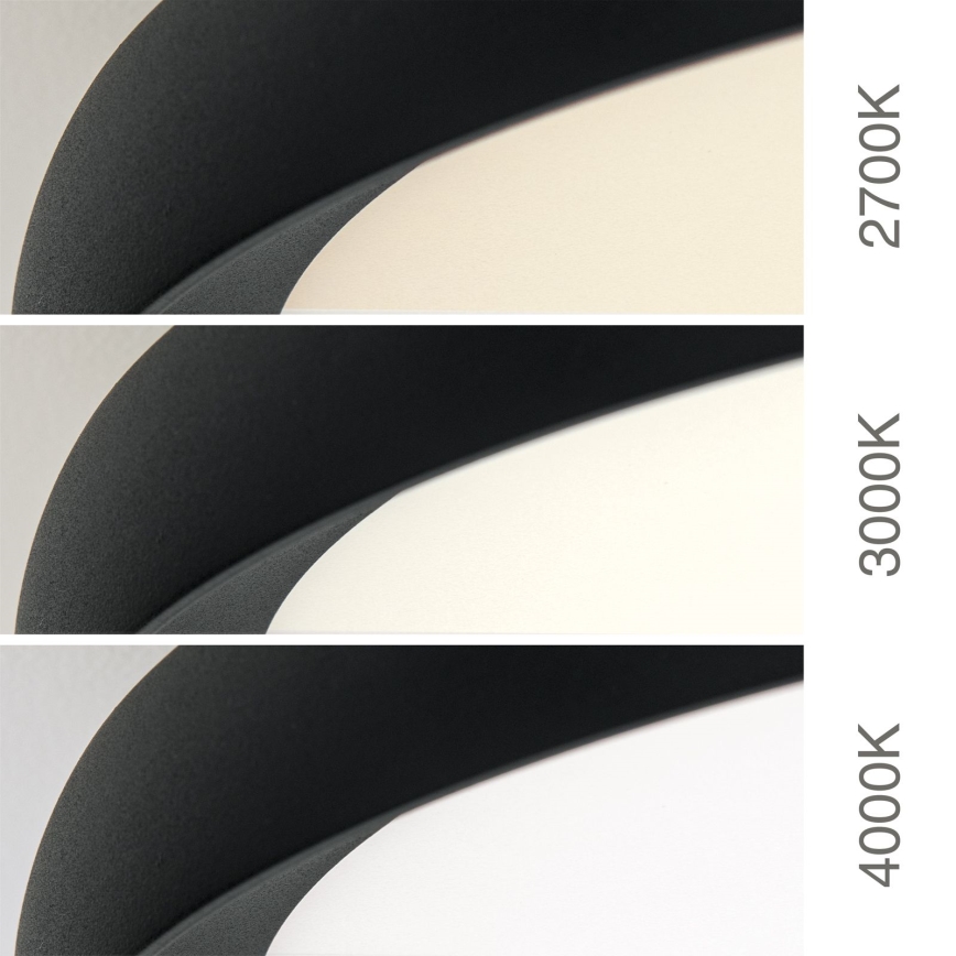 LED stropné svietidlo KANT LED/30W/230V 2700/3000/4000K priemer 40 cm čierne