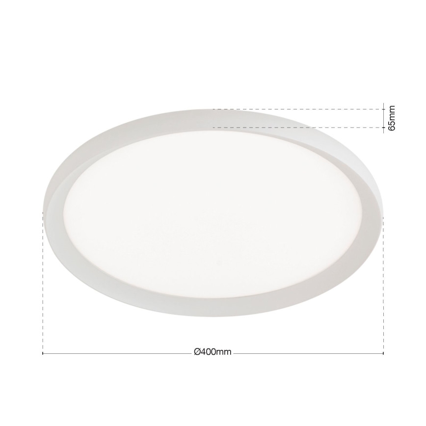 LED stropné svietidlo KANT, 30 W, 230 V, 2700/3200/4000 K, priemer 40 cm, biele