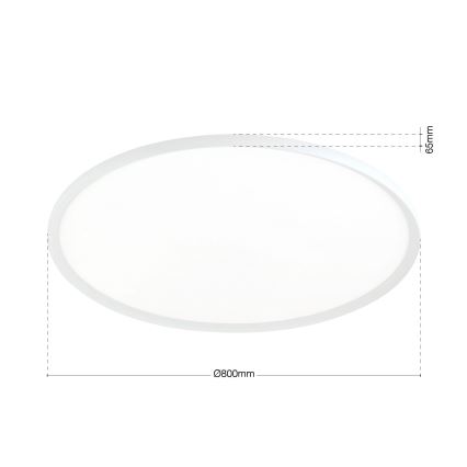LED stropné svietidlo KANT LED/66W/230V 2700/3200/4000K priemer 80 cm biela