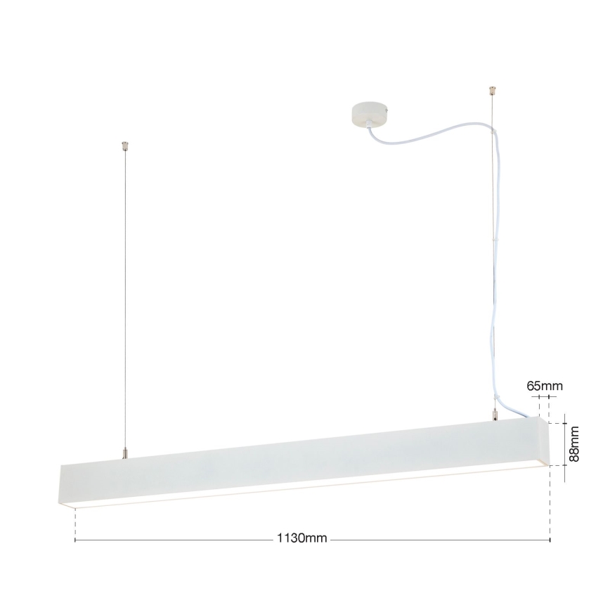 LED stropné/závesné svietidlo 2v1 PALKKI LED/38W/230V 3000/4000/5000K biela