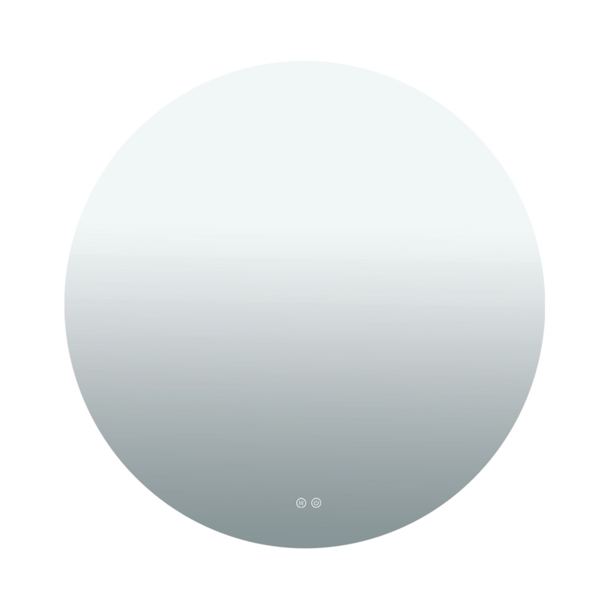 LED Kúpeľňové vyhrievané nástenné zrkadlo s podsvietením FOCUS LED/27W/230V 3000/4200/6000K pr. 80 cm IP44