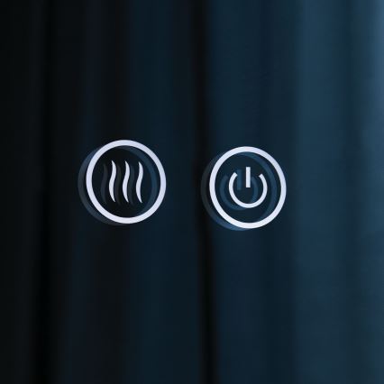 LED Kúpeľňové vyhrievané nástenné zrkadlo s podsvietením FOCUS LED/27W/230V 3000/4200/6000K pr. 80 cm IP44