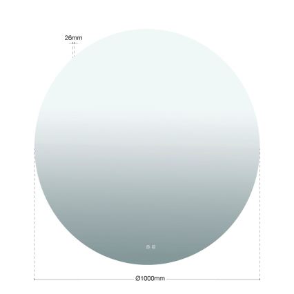 LED Kúpeľňové vyhrievané nástenné zrkadlo s podsvietením FOCUS LED/30W/230V 3000/4200/6000K pr. 100 cm IP44