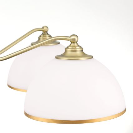 Luster na reťazi OLD LAMP 5xE27/40W/230V pr. 75 cm biela/mosadz