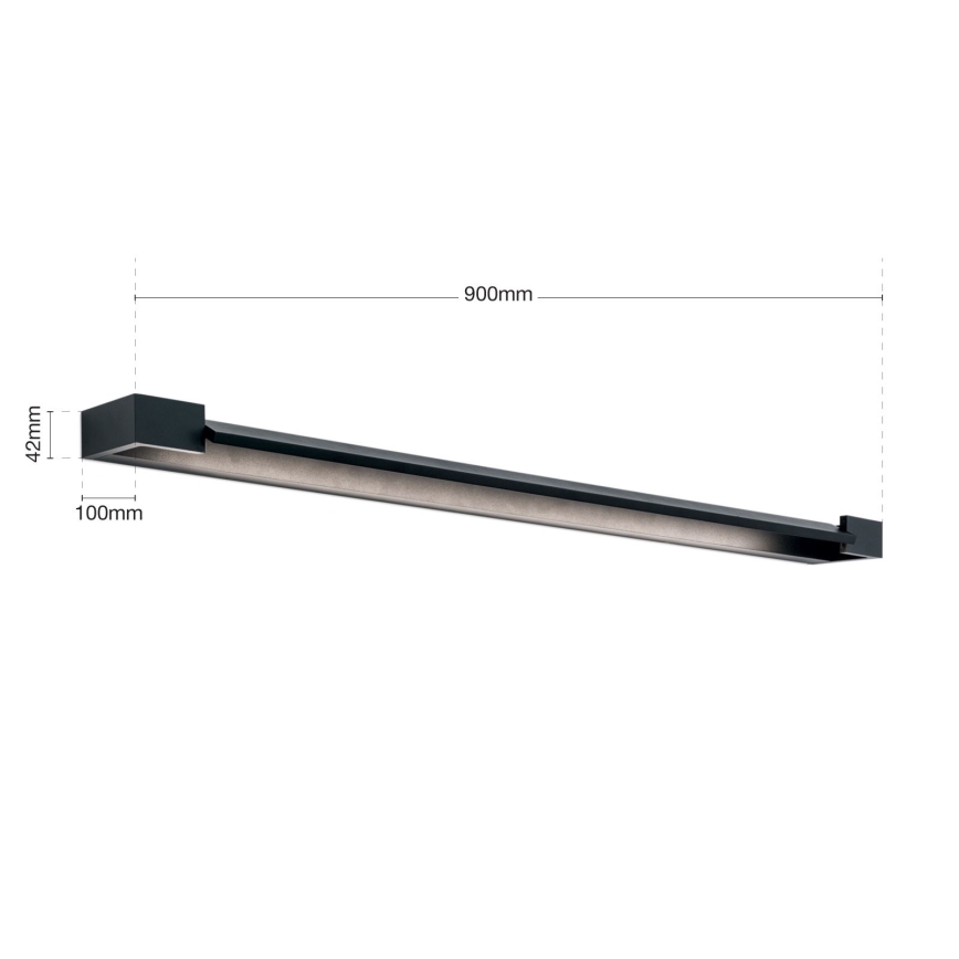 LED Kúpeľňové osvetlenie zrkadla MARILYN LED/24W/230V 90 cm IP44 čierna