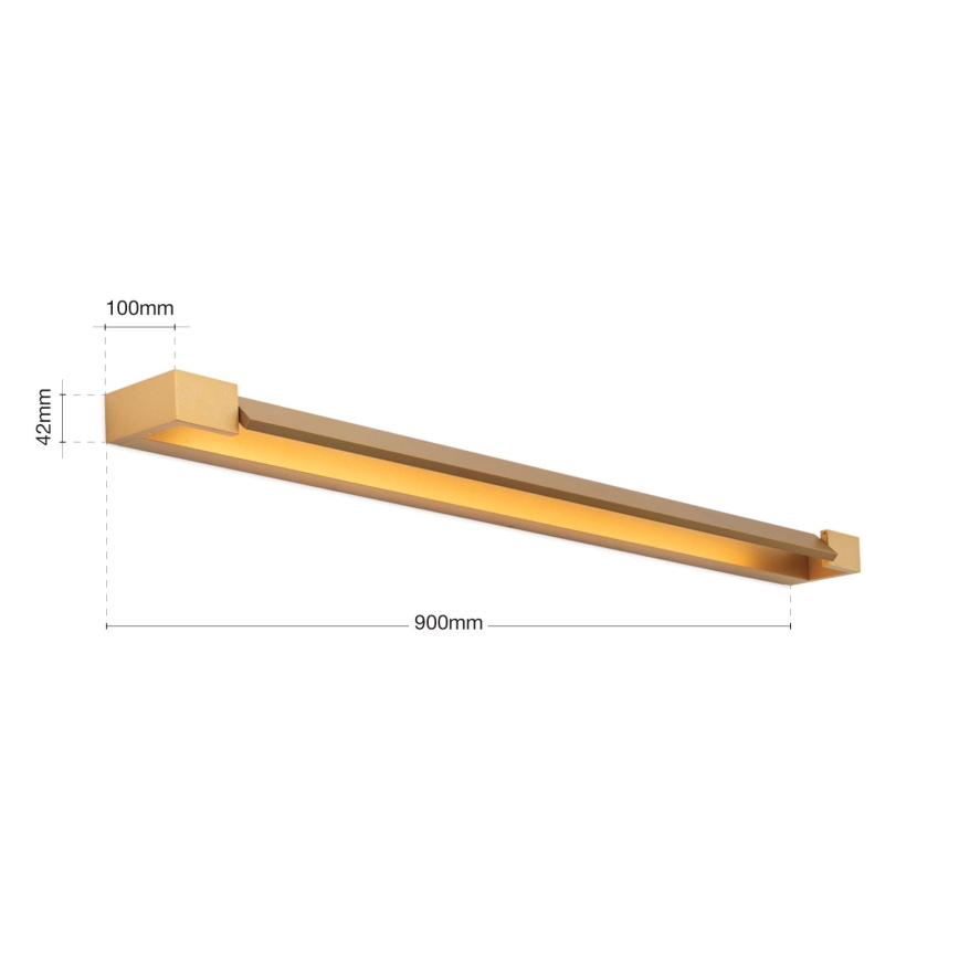 LED Kúpeľňové osvetlenie zrkadla MARILYN LED/24W/230V 90 cm IP44 zlatá