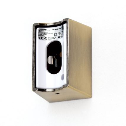 LED Nástenné svietidlo VISAGIST 1xS14d/8W/230V mosadz