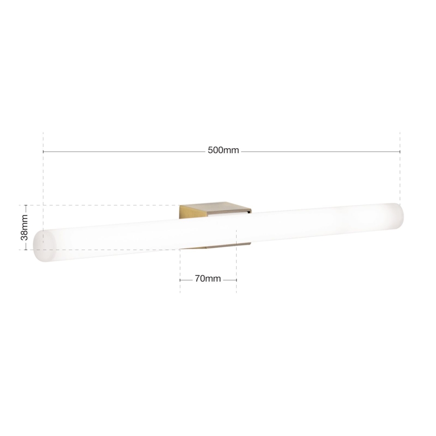 LED Nástenné svietidlo VISAGIST 1xS14d/8W/230V mosadz