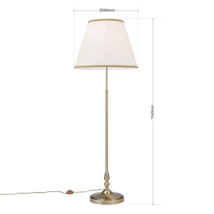 Stojacia lampa TONIA 2xE27/60W/230V 154 cm biela/bronz