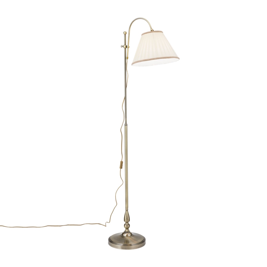 Stojacia lampa TONIA 1xE27/60W/230V 183 cm biela/bronz