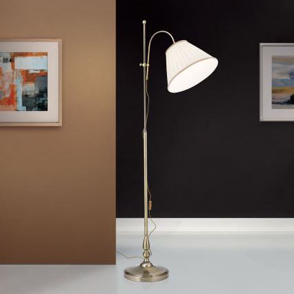 Stojacia lampa TONIA 1xE27/60W/230V 183 cm biela/bronz