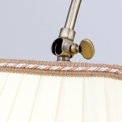 Stojacia lampa TONIA 1xE27/60W/230V 183 cm biela/bronz
