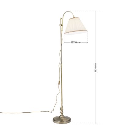 Stojacia lampa TONIA 1xE27/60W/230V 183 cm biela/bronz