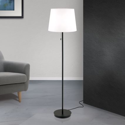Stojacia lampa LUDWIG 1xE27/40W/230V biela/čierna