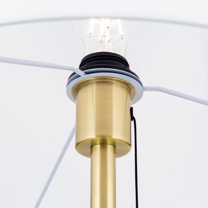 Stojacia lampa LUDWIG 1xE27/40W/230V biela/zlatá