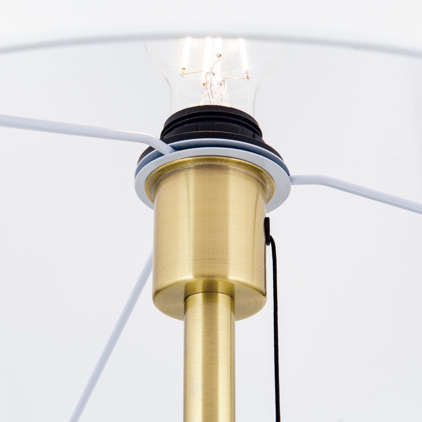 Stojacia lampa LUDWIG 1xE27/40W/230V biela/zlatá