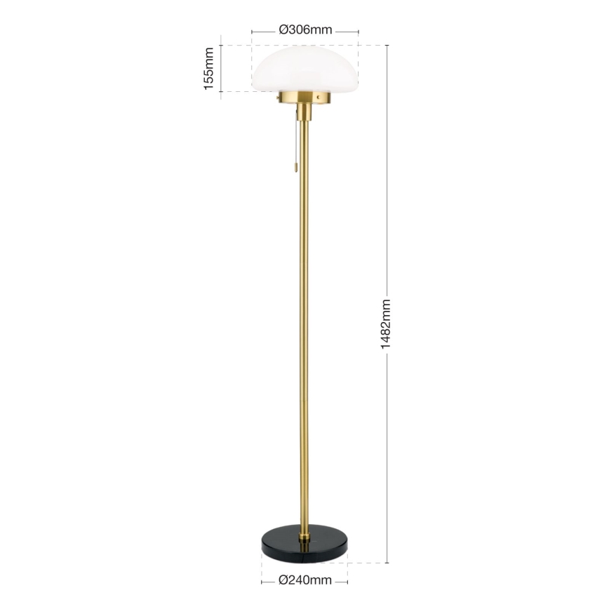 Stojacia lampa SPARTA 1xE27/40W/230V zlatá/čierna