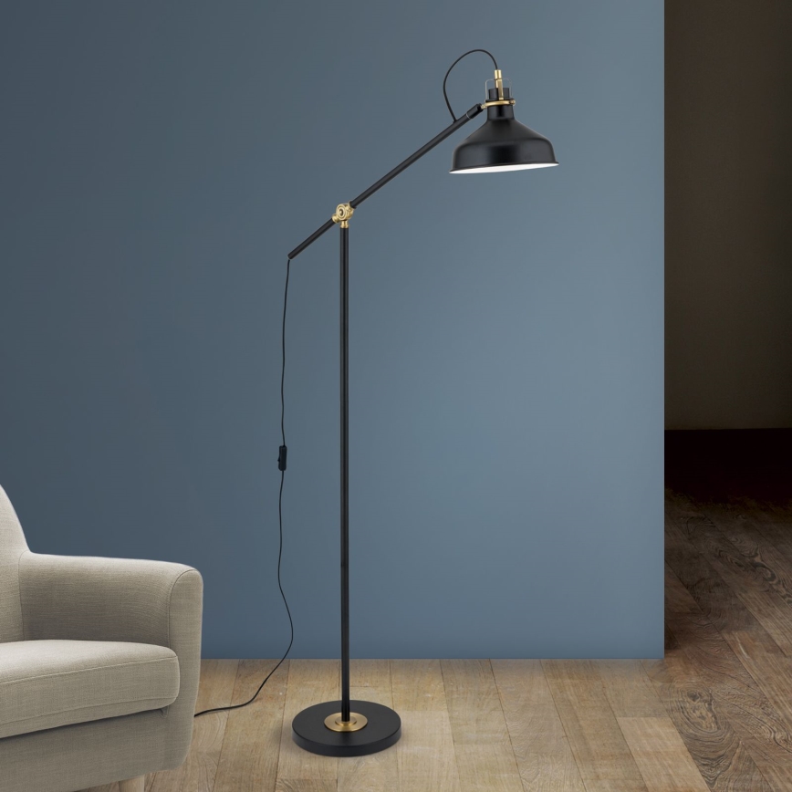 Stojacia lampa SCHILLER 1xE27/40W/230V čierna/bronz