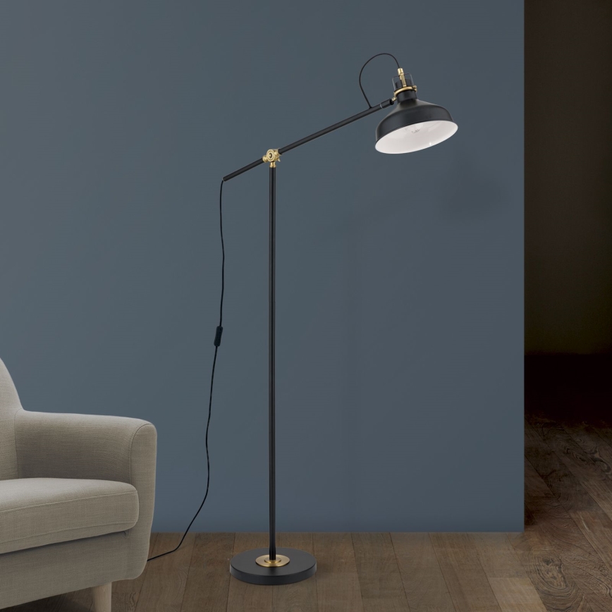 Stojacia lampa SCHILLER 1xE27/40W/230V čierna/bronz
