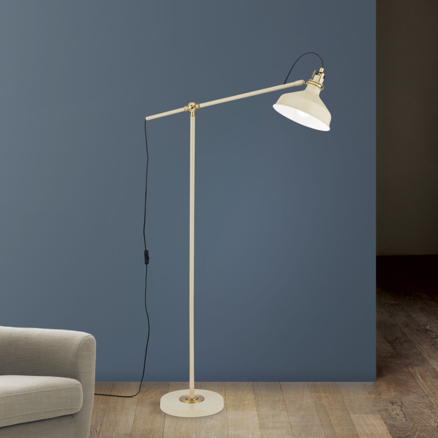 Stojacia lampa SCHILLER 1xE27/40W/230V krémová/bronz