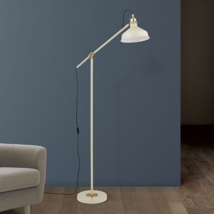 Stojacia lampa SCHILLER 1xE27/40W/230V krémová/bronz