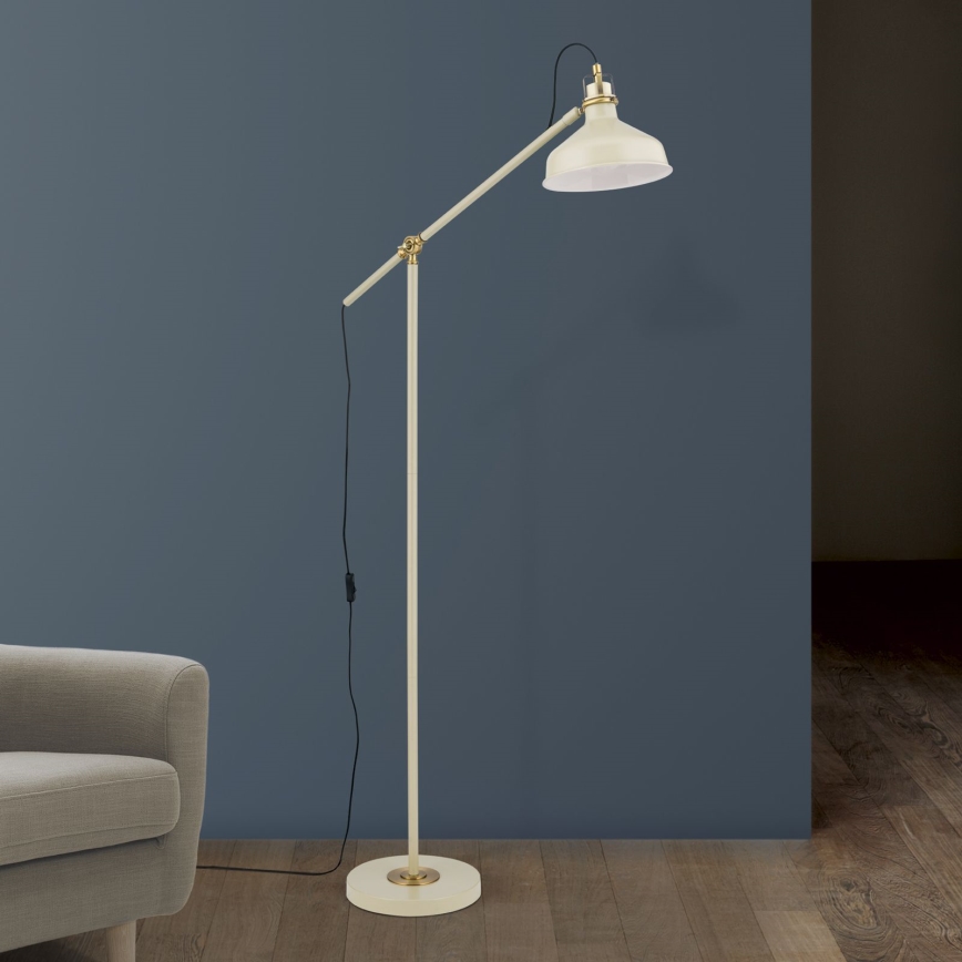 Stojacia lampa SCHILLER 1xE27/40W/230V krémová/bronz