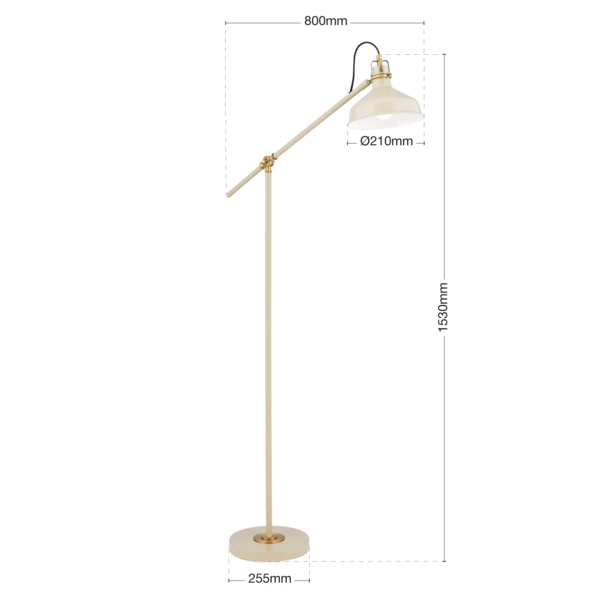 Stojacia lampa SCHILLER 1xE27/40W/230V krémová/bronz
