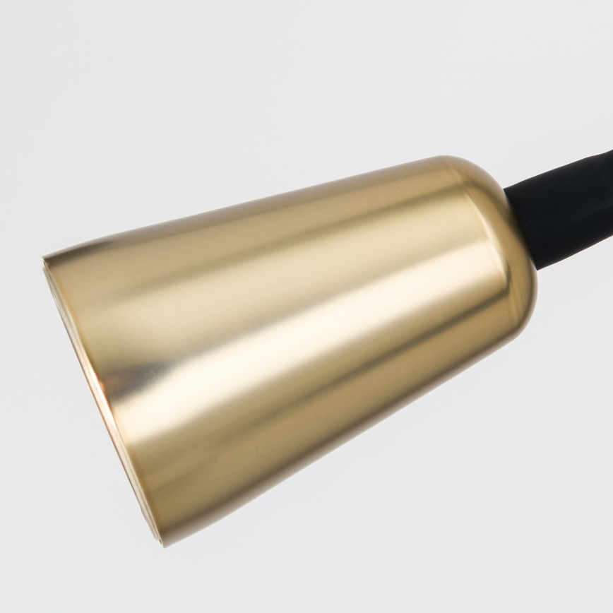 Stmievateľná flexibilná nástenná lampička DOTTY 1xGU10/10W/230V čierna/mosadz