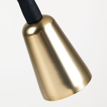 Stmievateľná flexibilná stolná lampa DOTTY 1xGU10/10W/230V čierna/mosadz