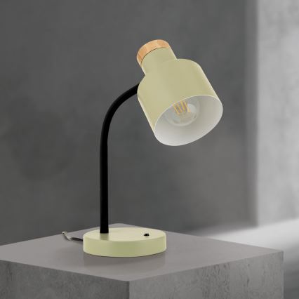 Stolná lampa GILI 1×E27/40W/230V zelená
