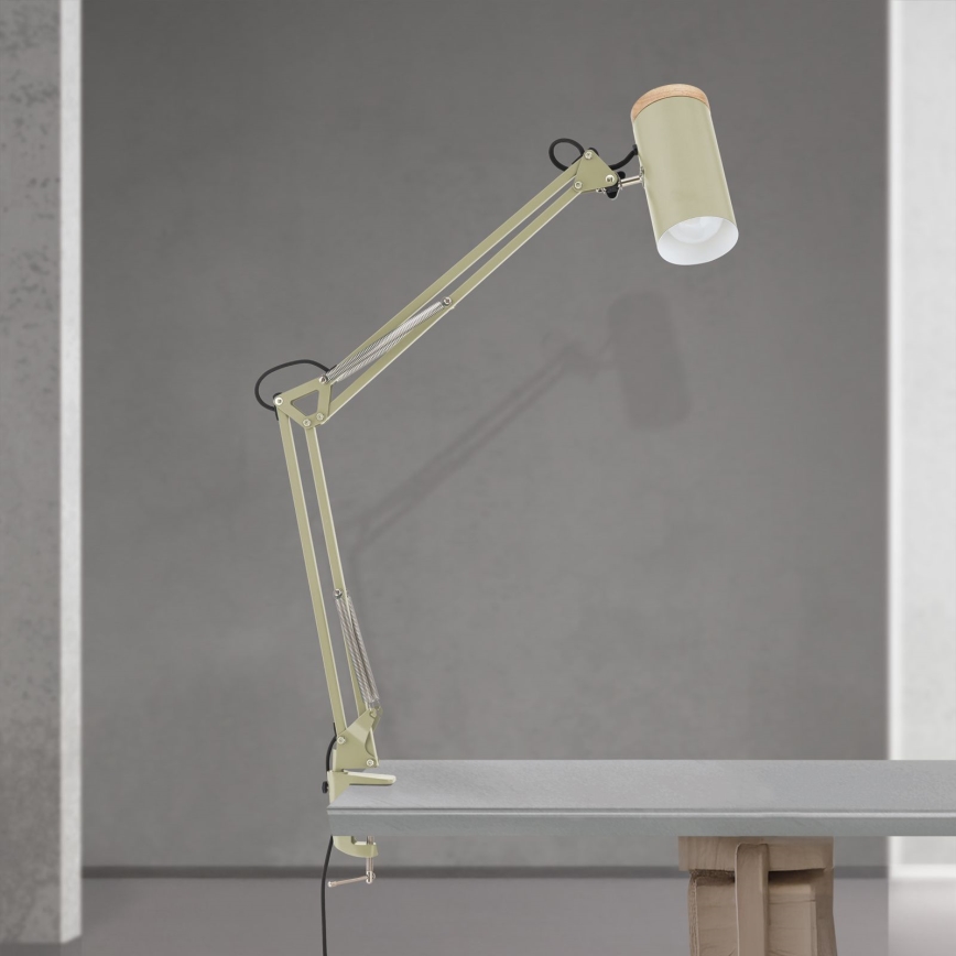 Stolná lampa so svorkou GILI 1xE27/40W/230V zelená