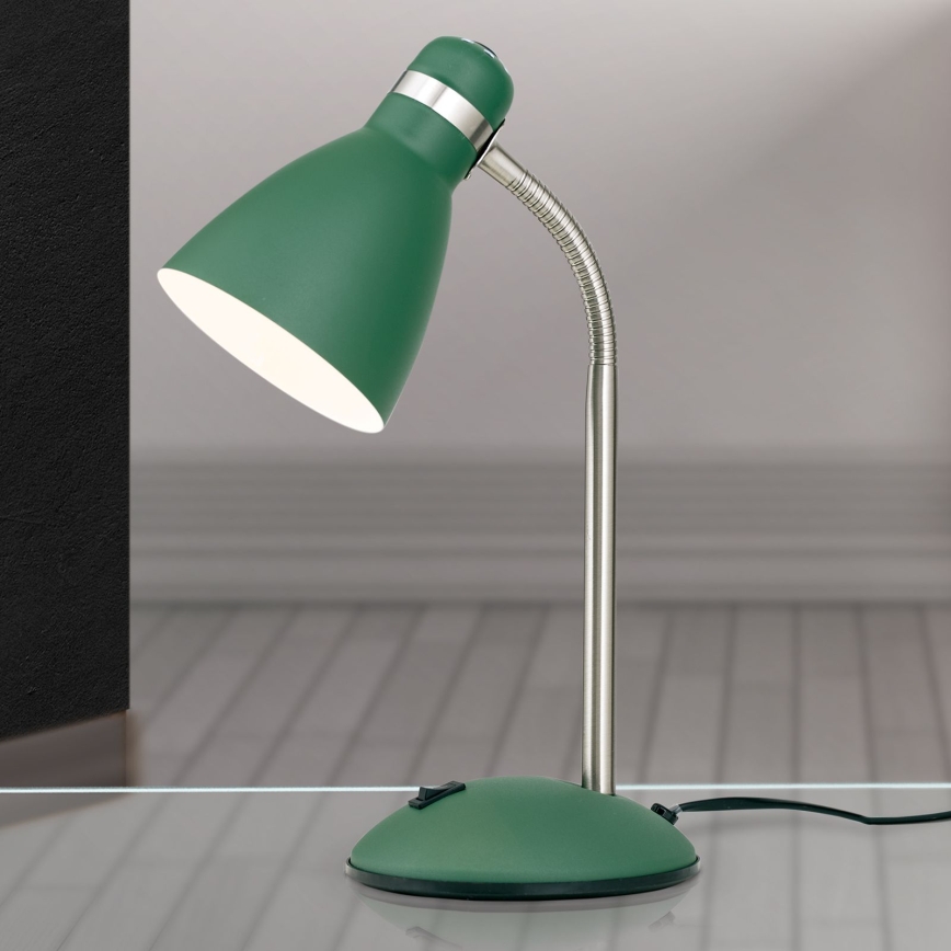 Stolná lampa SCHOOL 1xE27/40W/230V zelená/matný chróm