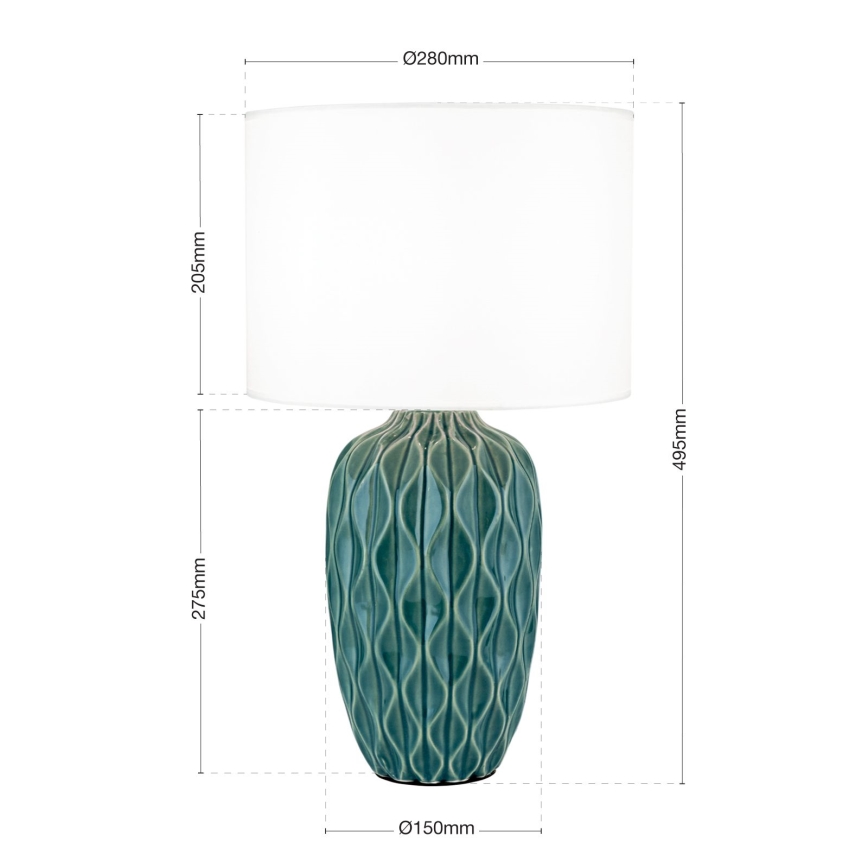 Stolová lampa TORTUGA 1xE27/40W/230V zelená/biela