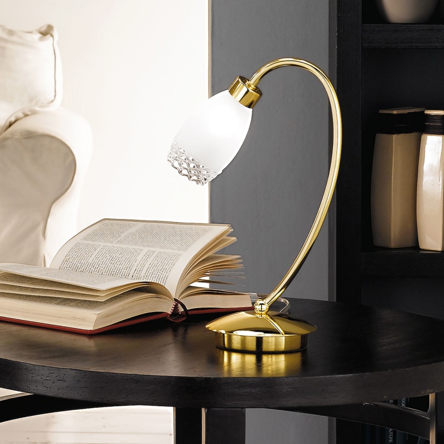 Stolná lampa CARLA 1xG9/28W/230V zlatá