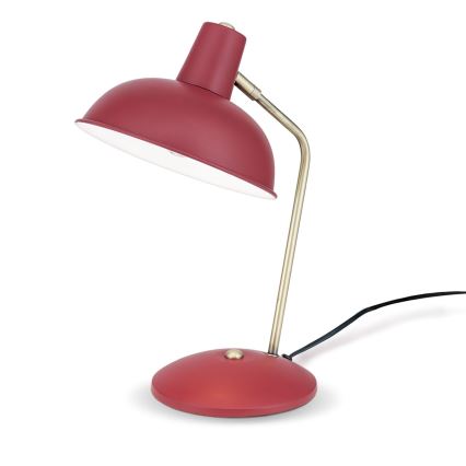Stolná lampa FEDRA 1xE14/40W/230V červená/mosadz