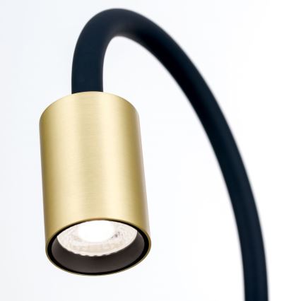 LED Flexibilná stolná lampa s klipom KURT LED/5W/230V zlatá