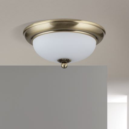 Stropné svietidlo EMPIRA 2xE14/40W/230V, priemer 26,5 cm, bronzové