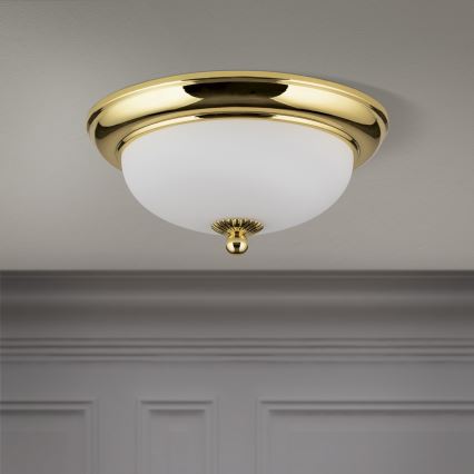 Stropné svietidlo EMPIRA 2xE14/40W/230V pr. 26,5 cm zlaté